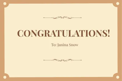 Free Classic Anytime Congratulations Card Template to Edit Online