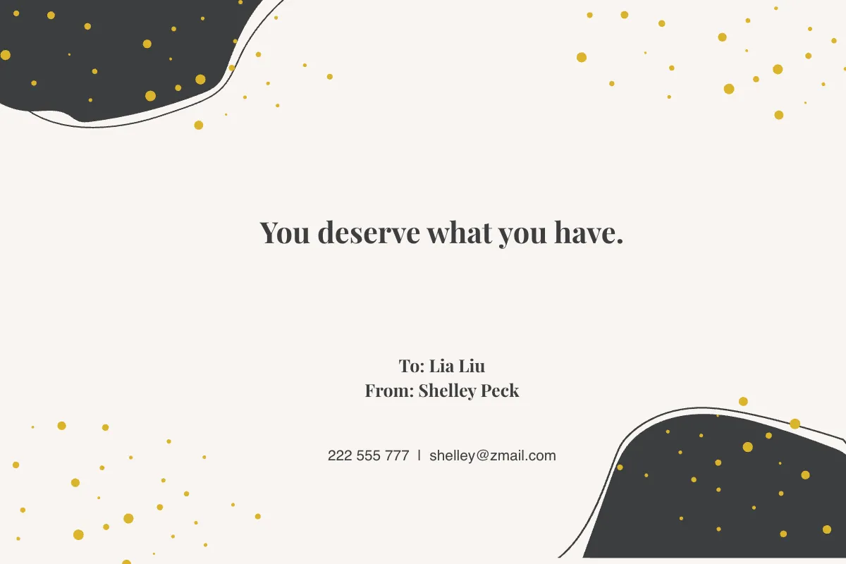 Free Glitter Anytime Congratulations Card Template to Edit Online