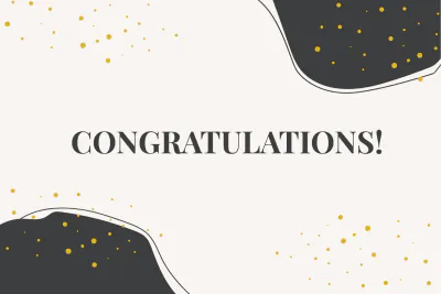 Free Glitter Anytime Congratulations Card Template to Edit Online