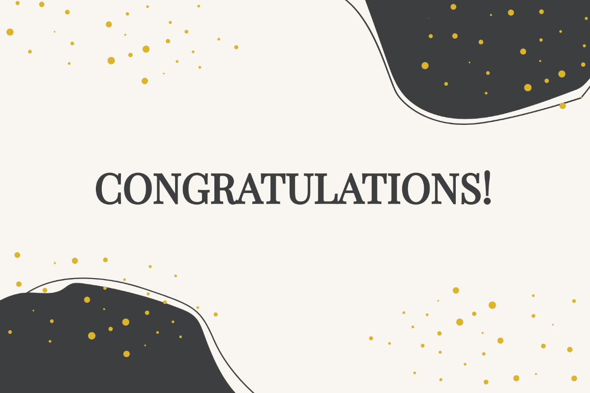 Glitter Anytime Congratulations Card Template