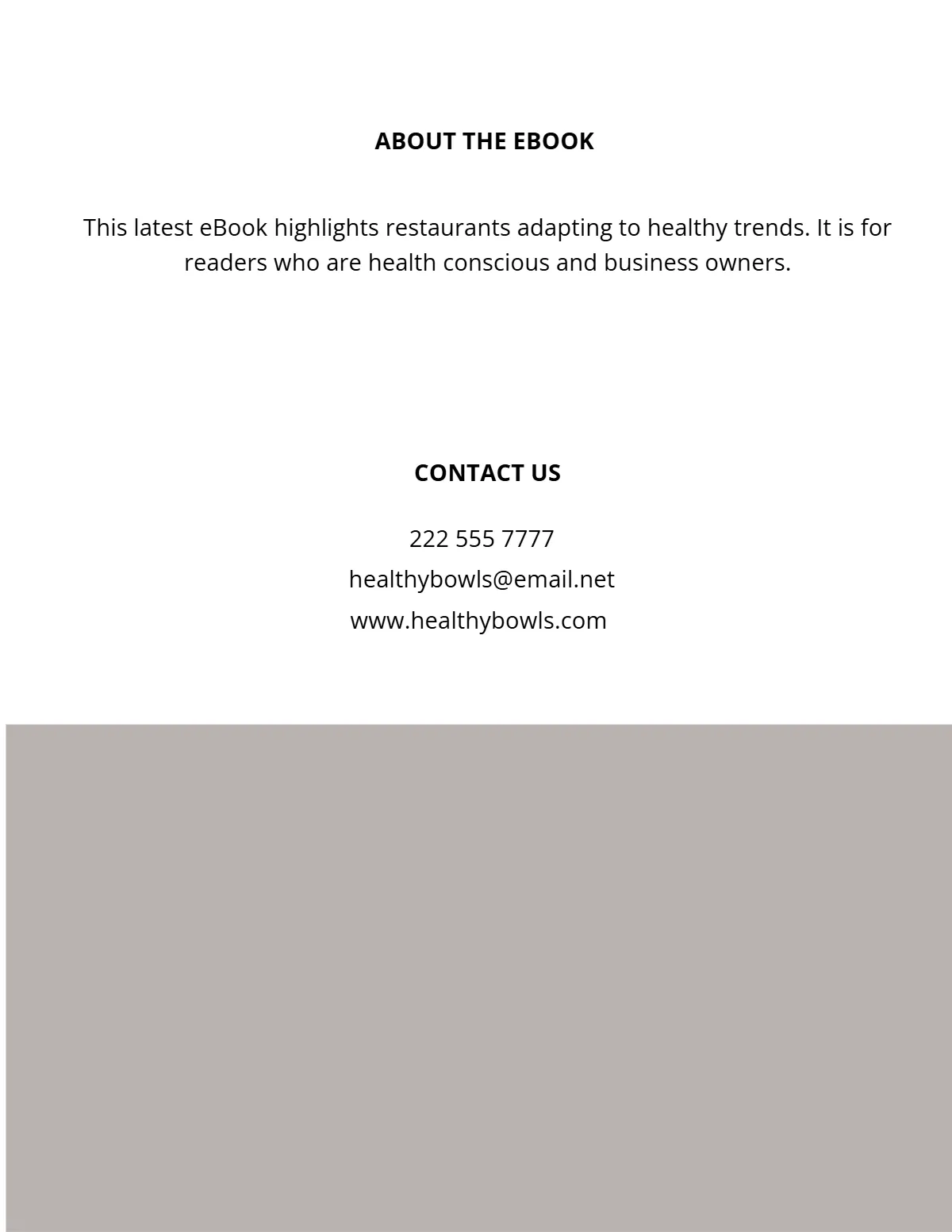 Free Restaurant eBook Template to Edit Online