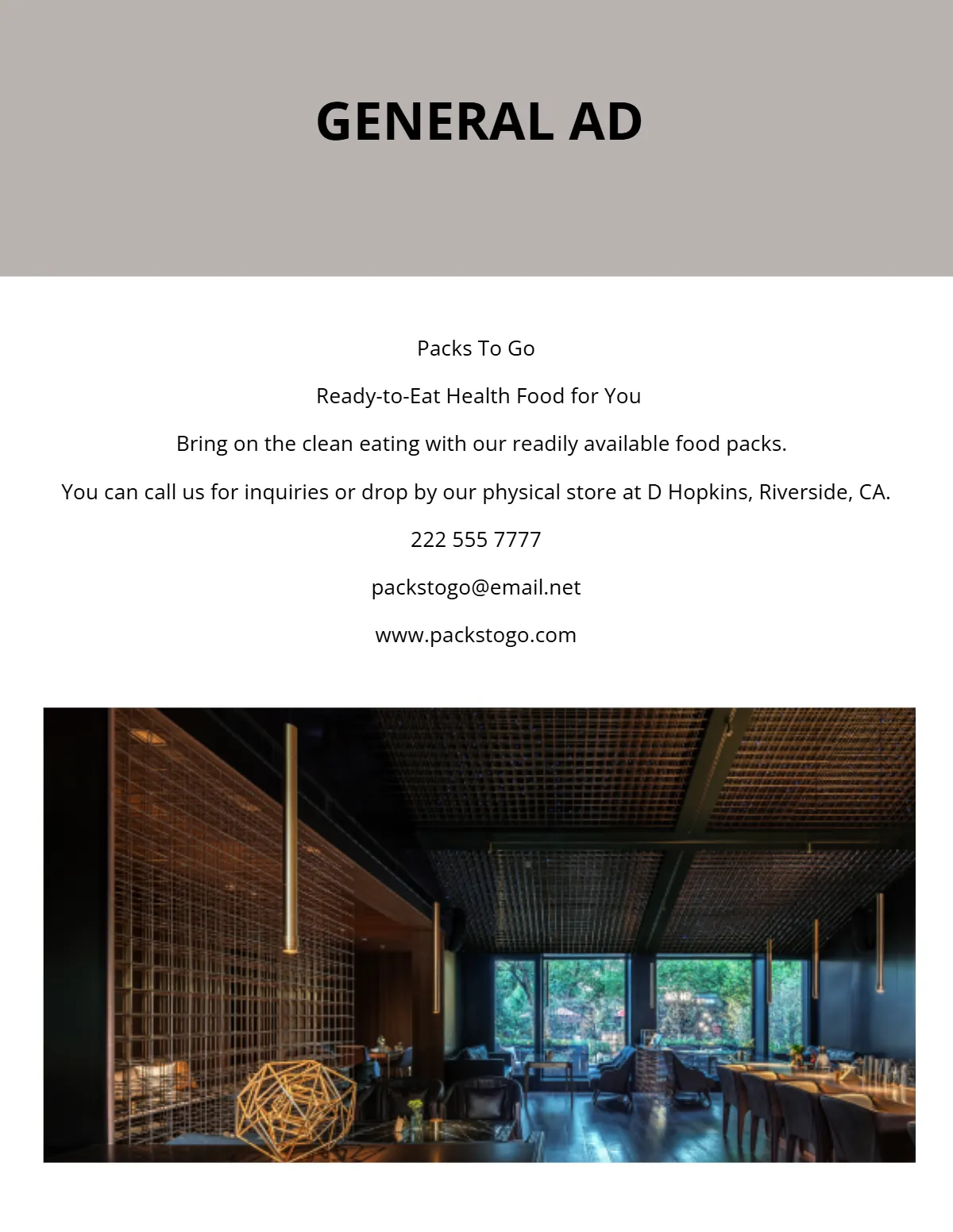 Free Restaurant eBook Template to Edit Online