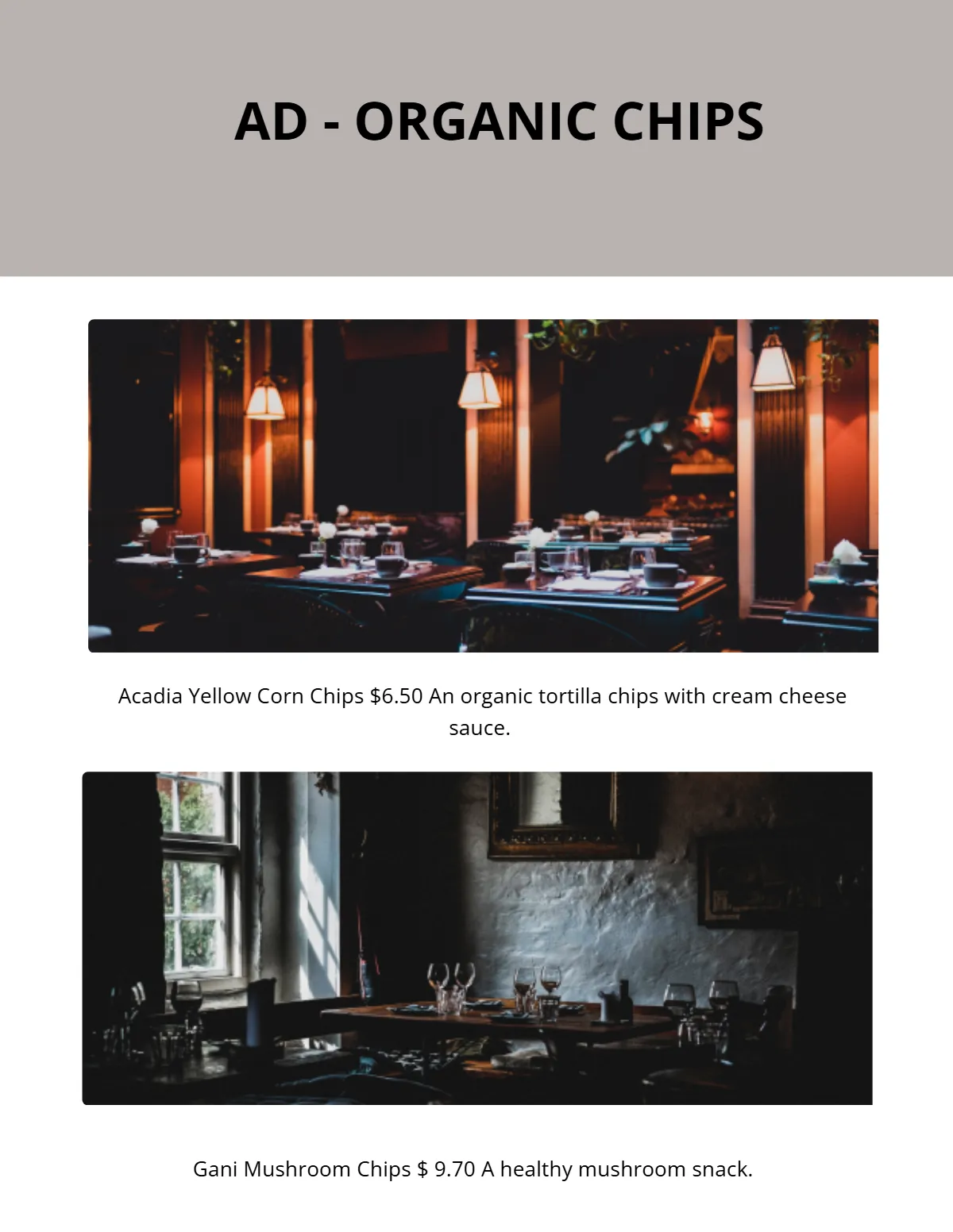 Free Restaurant eBook Template to Edit Online