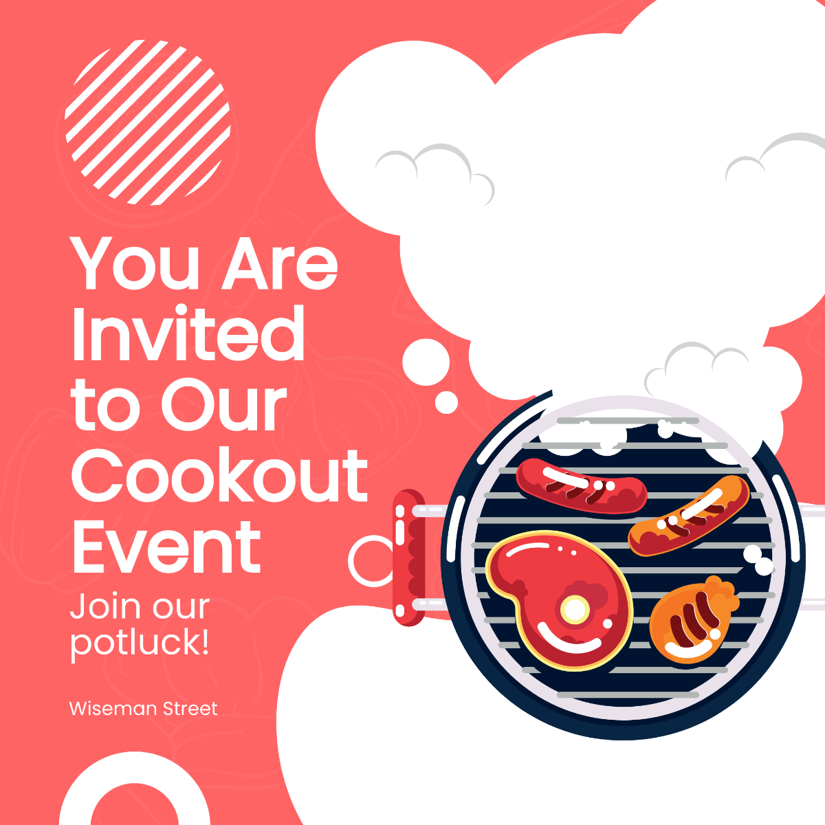 Free Cookout Event Instagram Post Template