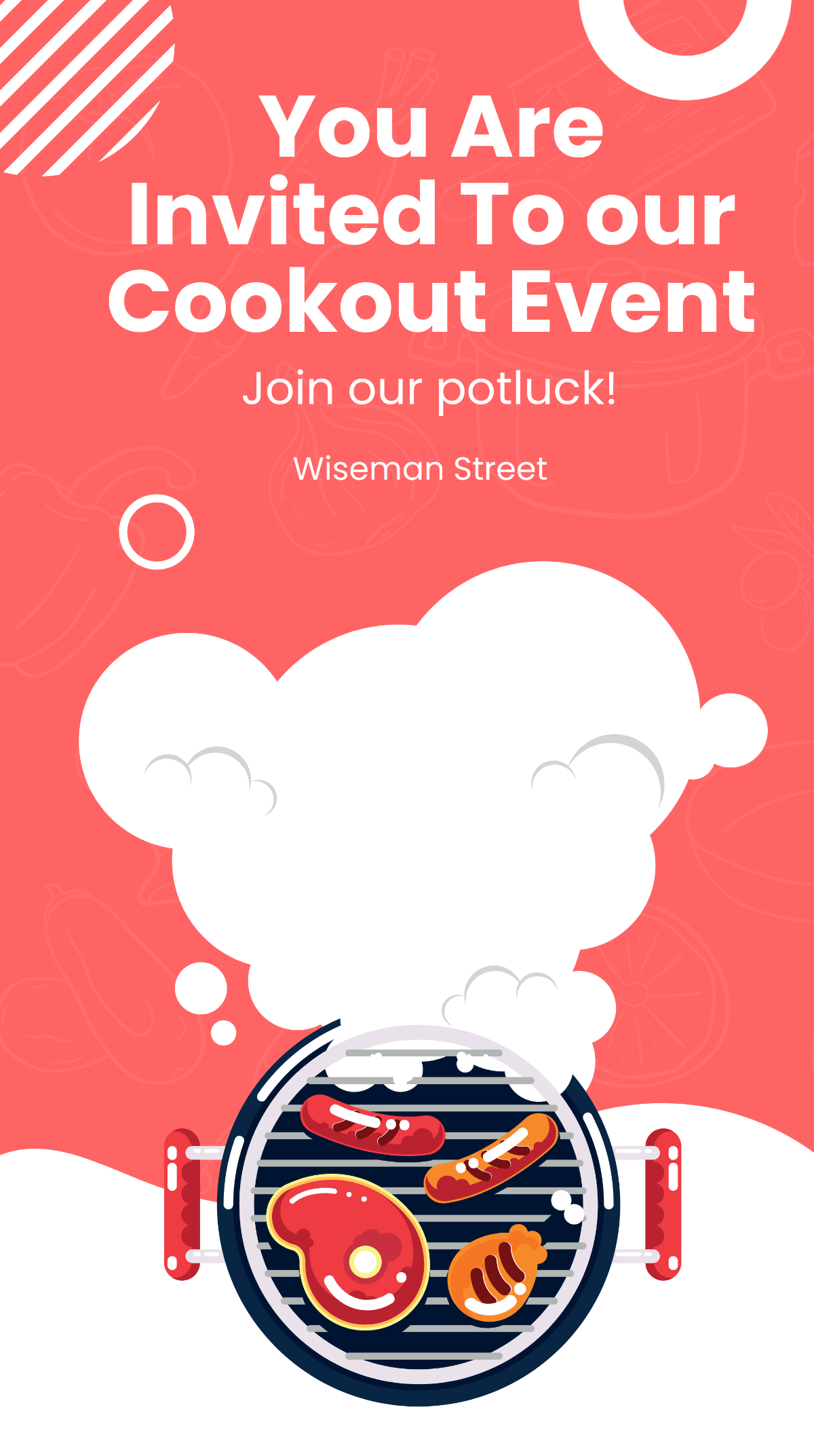 Cookout Event Whatsapp Post Template