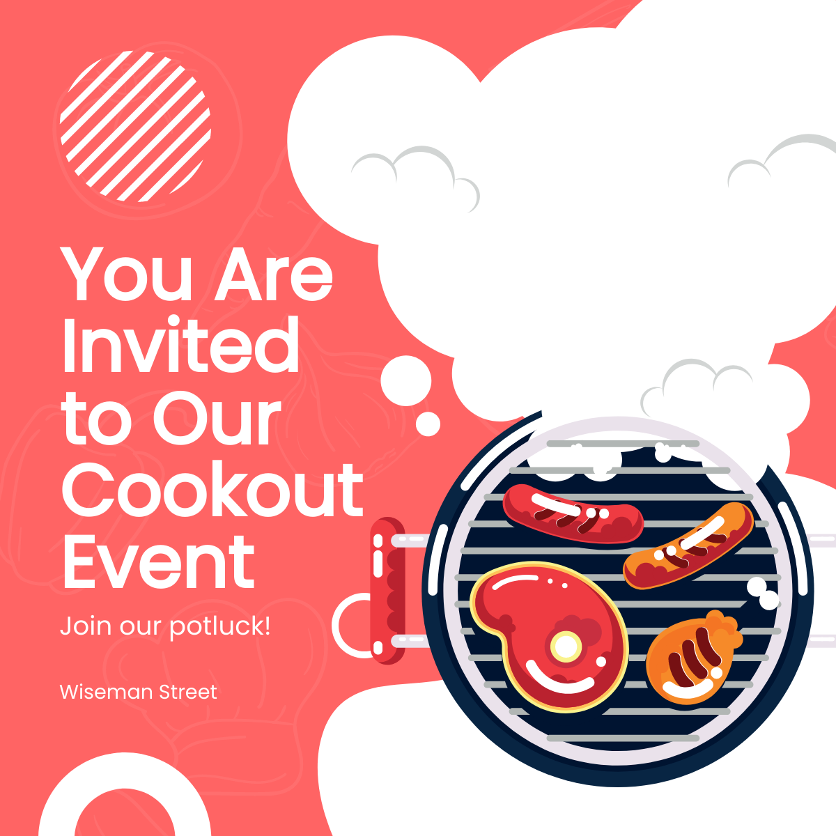 Free Cookout Event Linkedin Post Template