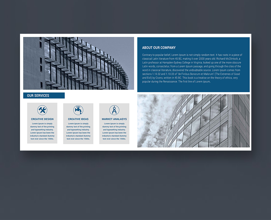 Square Architect Brochure Template in InDesign, Pages, Word, Publisher ...