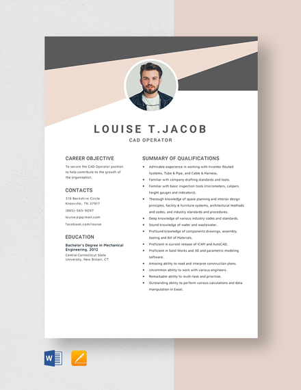 Operator Resume - Download in Word, Apple Pages | Template.net