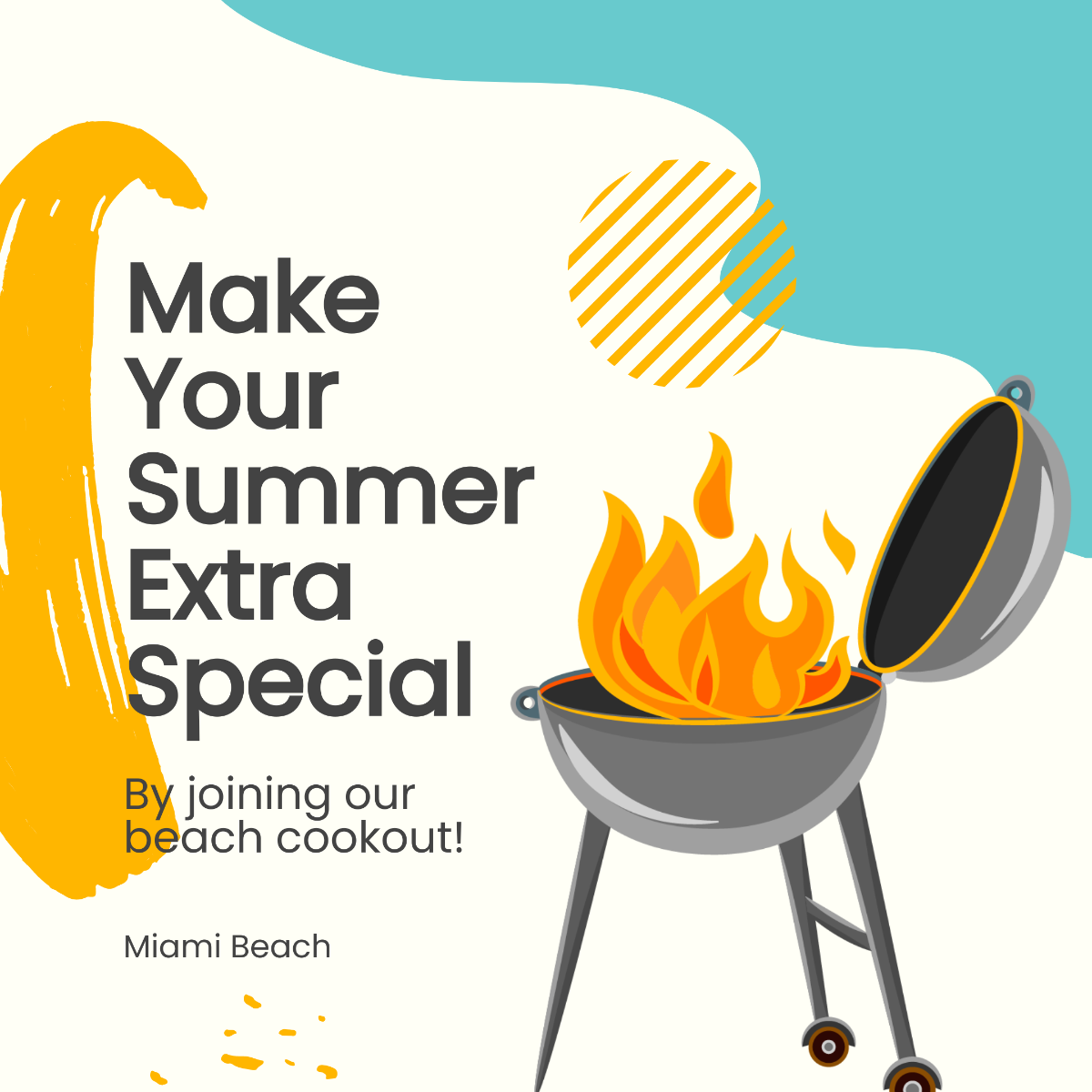Free Summer Cookout Instagram Post Template