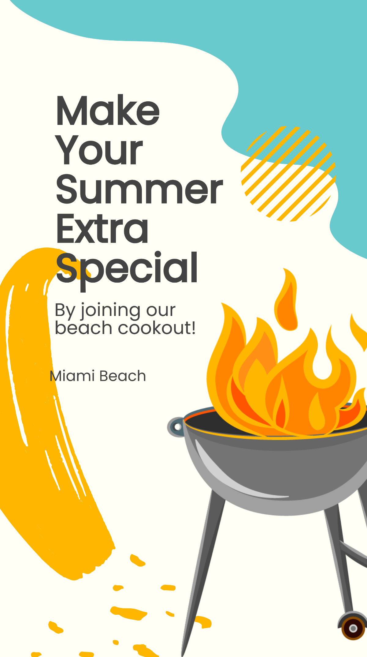 Free Summer Cookout Whatsapp Post Template