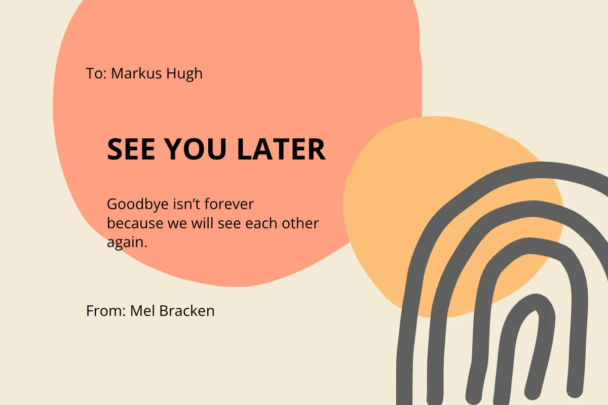 Free Goodbye Card Template to Edit Online