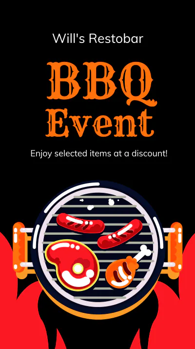 Free BBQ Event Instagram Story Template to Edit Online