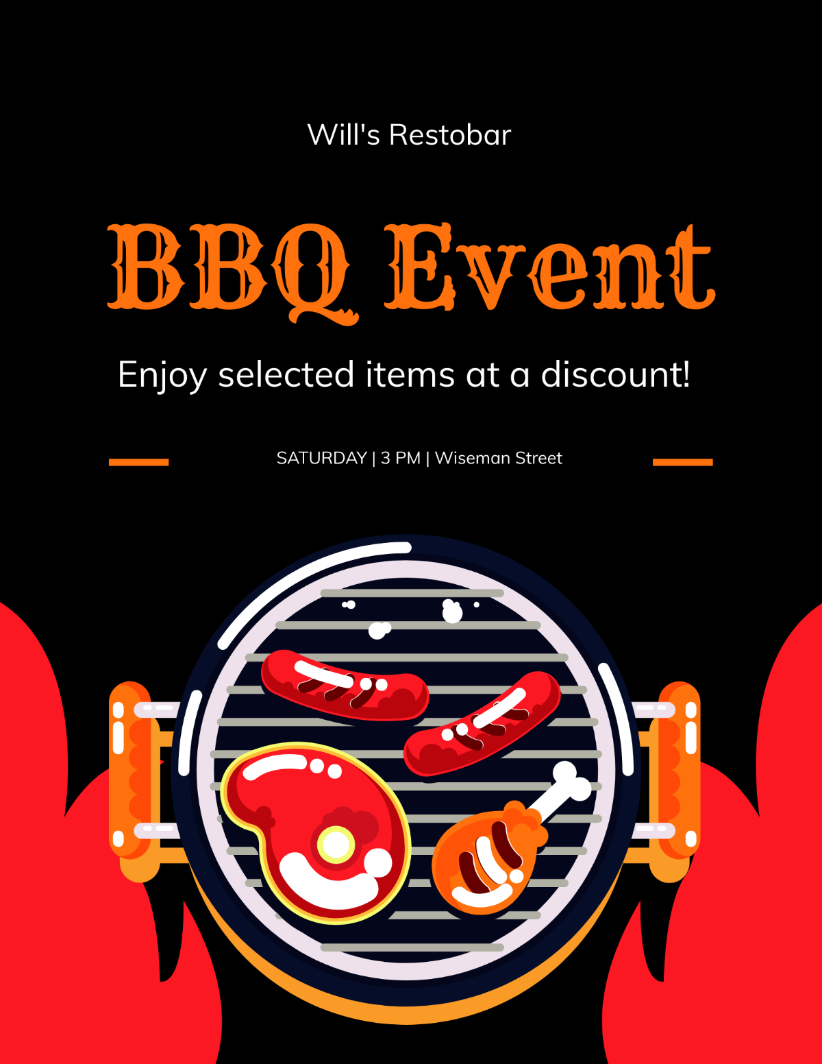 BBQ Event Flyer Template - Edit Online & Download