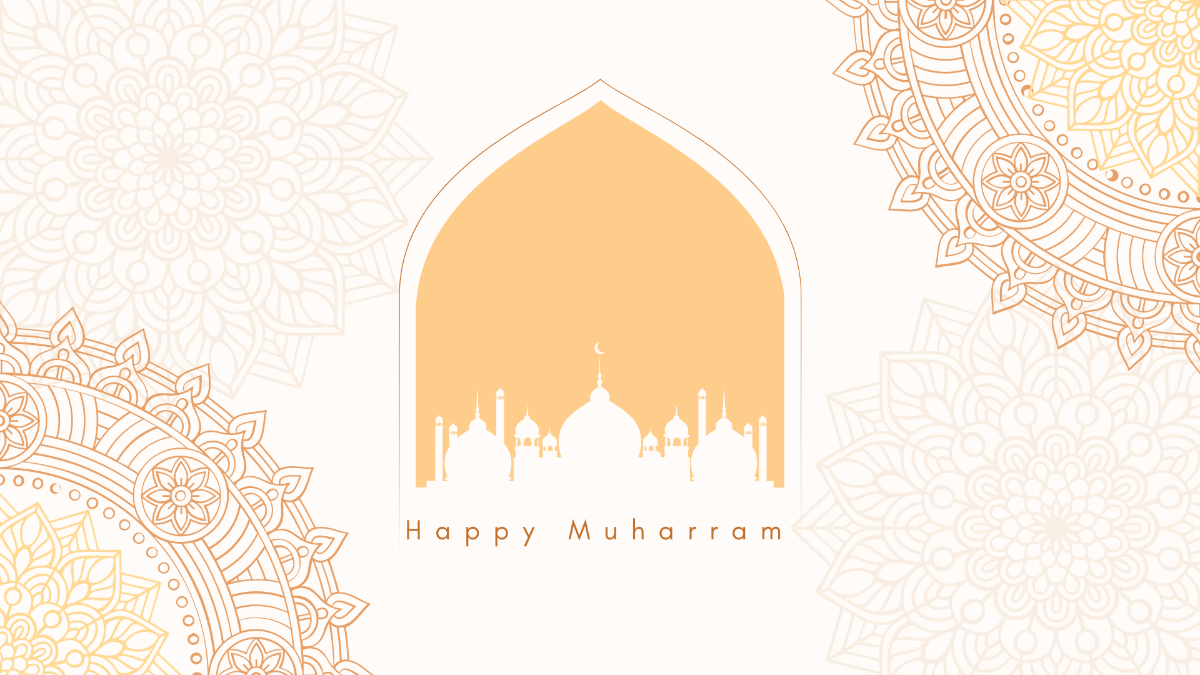 Happy Muharram Background Template