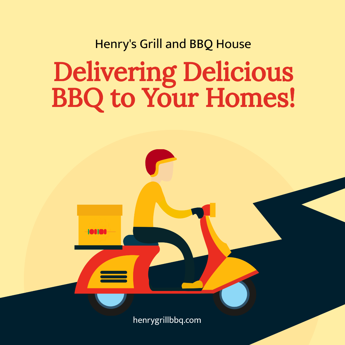 Free BBQ Delivery Offer Instagram Post Template