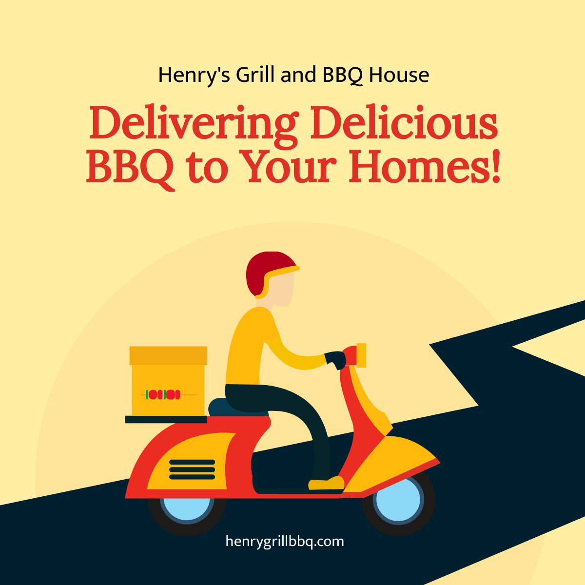 Free BBQ Delivery Offer Linkedin Post Template