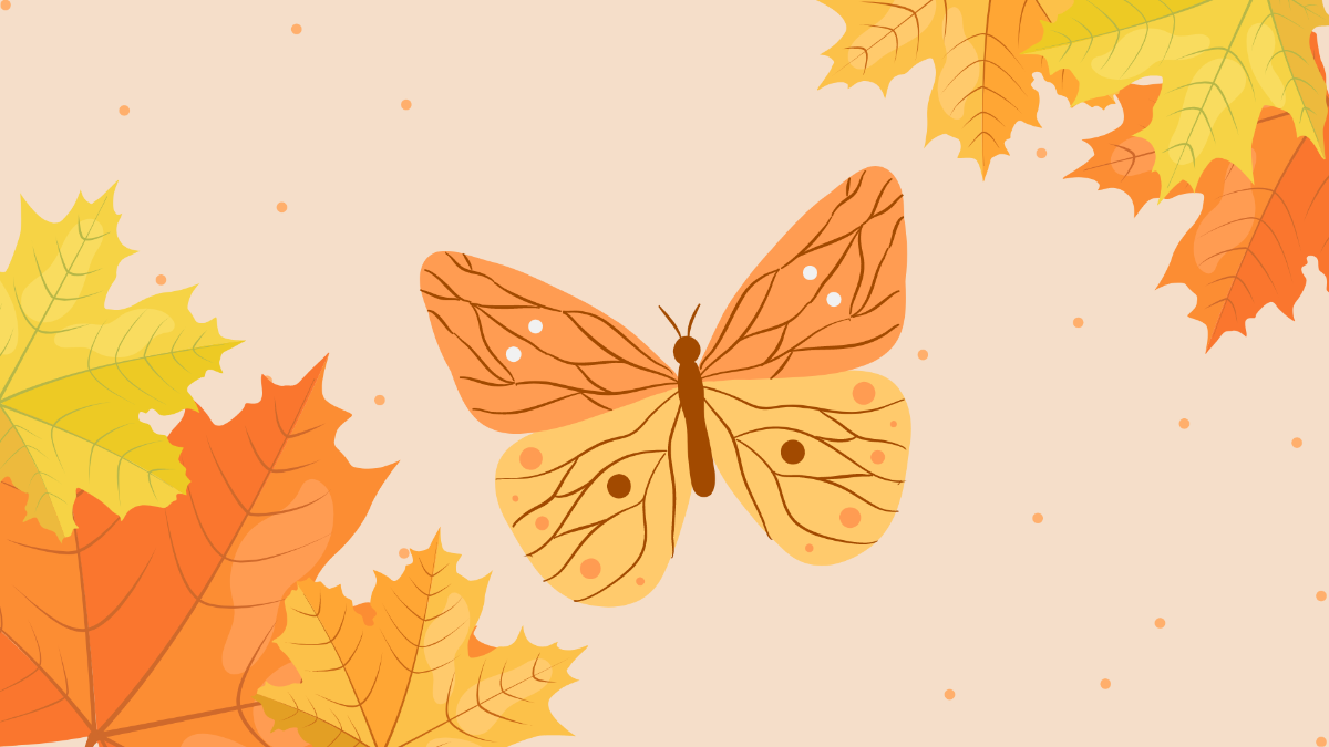 Free Fall Butterfly Background Template