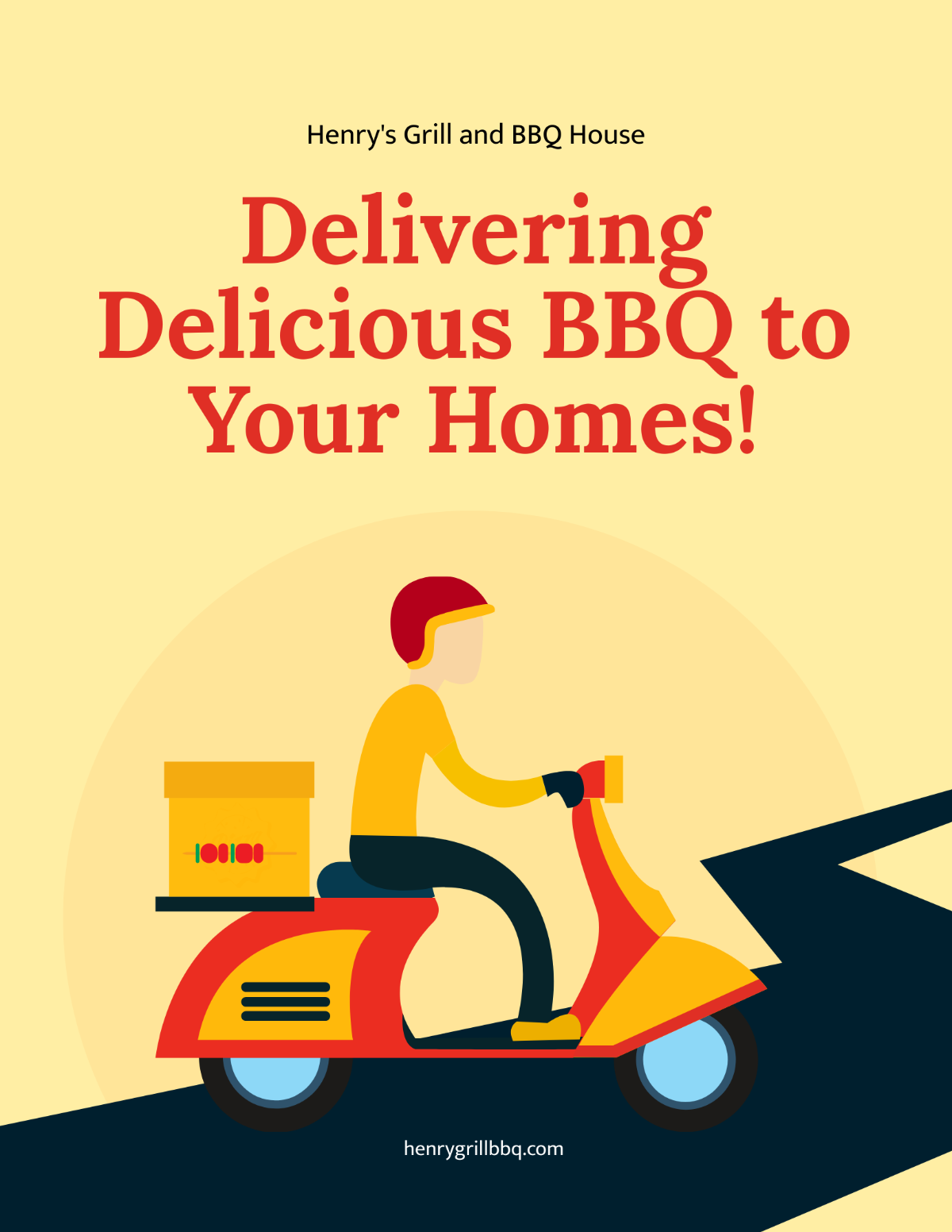 BBQ Delivery Offer Flyer Template - Edit Online & Download