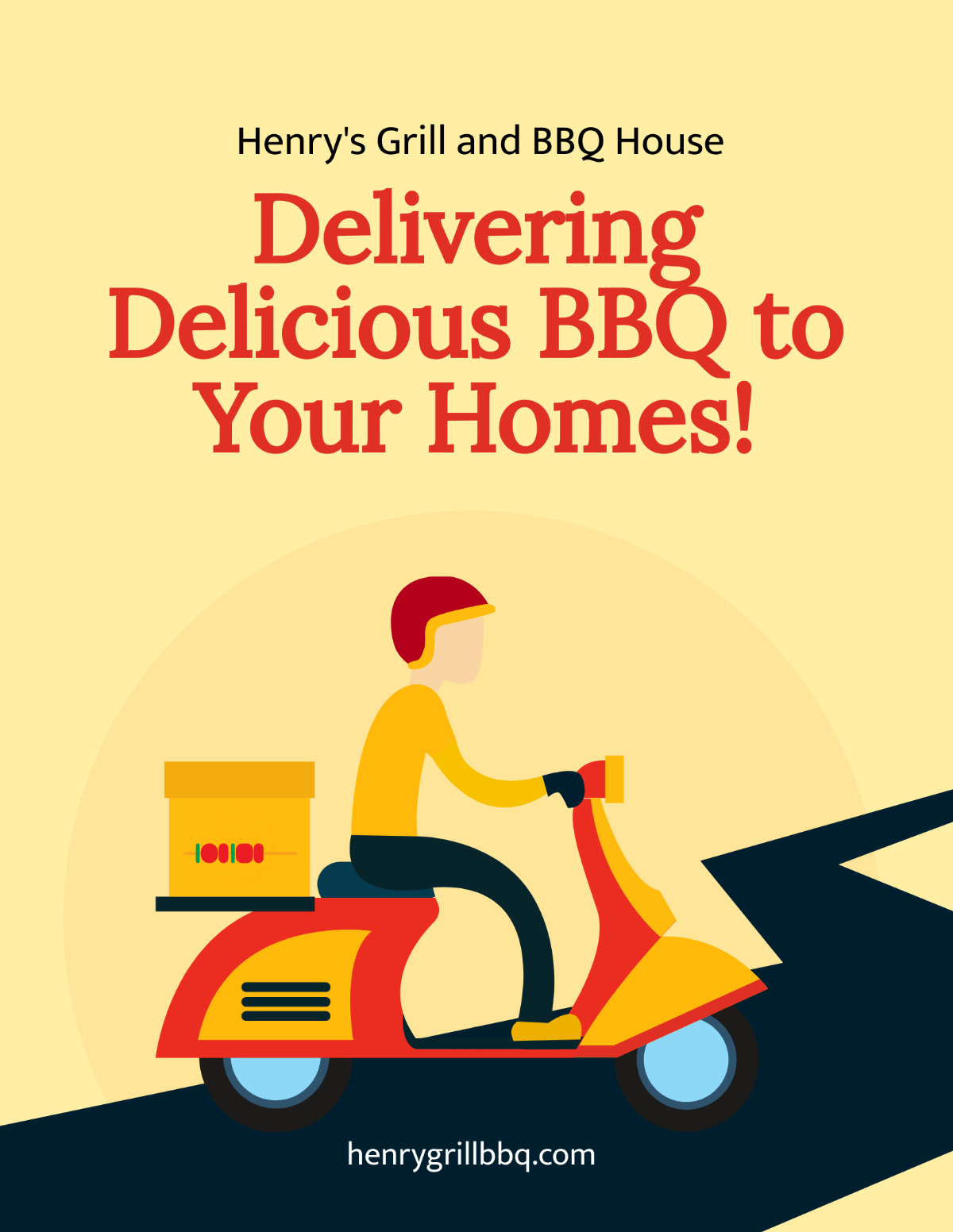 BBQ Delivery Offer Flyer Template