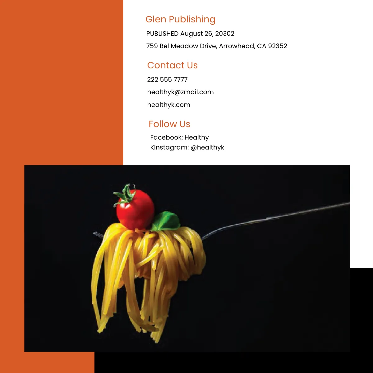 Free Creative Square Cookbook Template to Edit Online