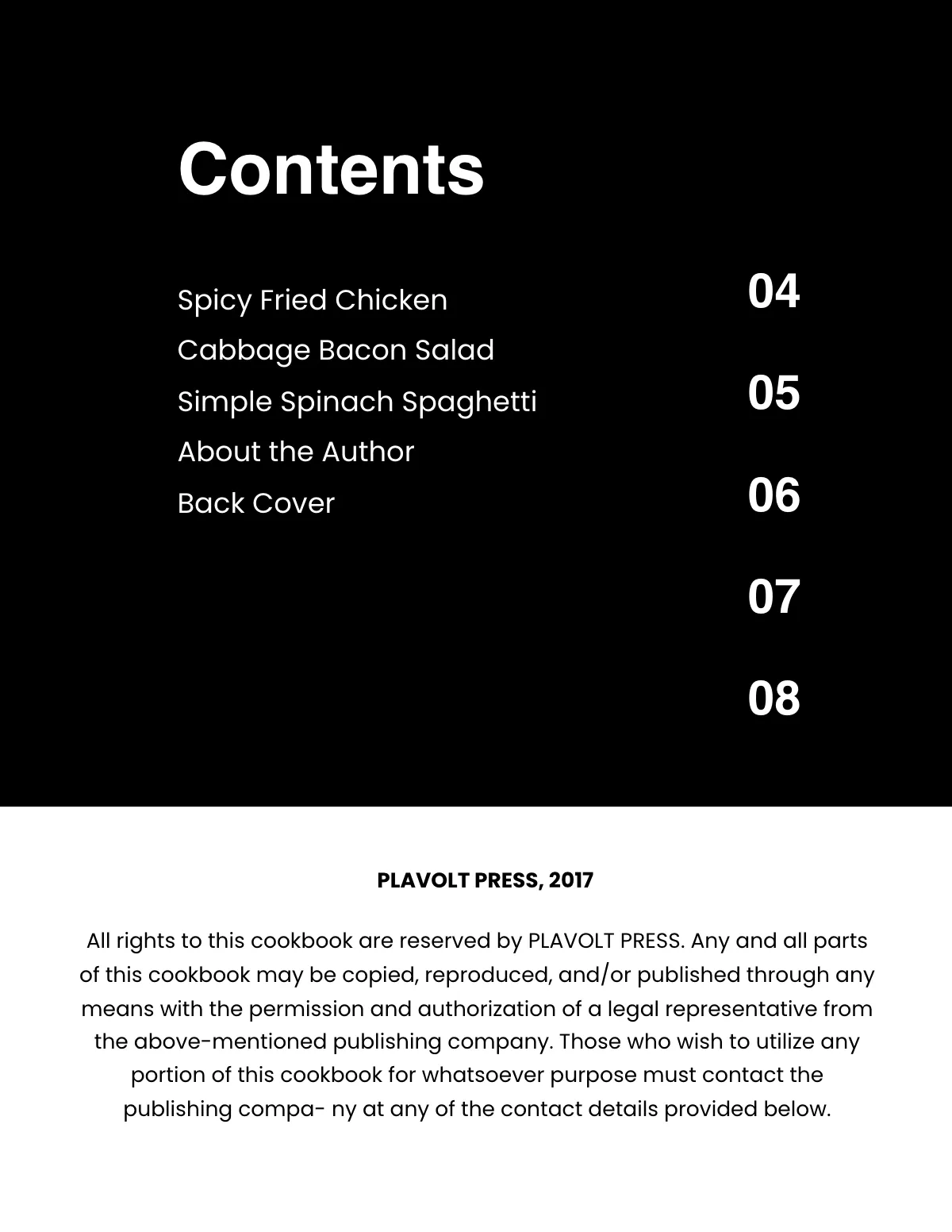 Free Minimal Food Cookbook Template to Edit Online