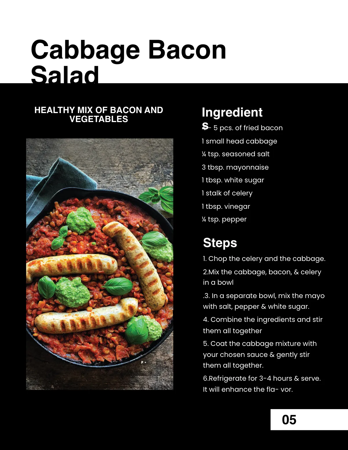 Free Minimal Food Cookbook Template to Edit Online