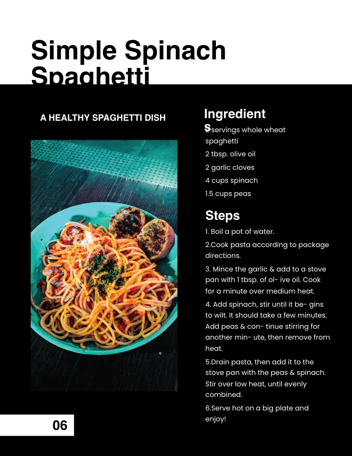 Free Minimal Food Cookbook Template to Edit Online