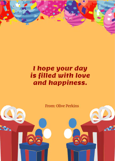 Free Personalized Birthday Card for Her Template to Edit Online