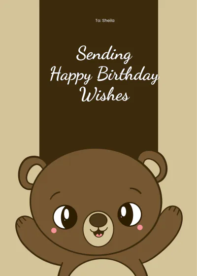 Free Cute Birthday Card for Her Template to Edit Online