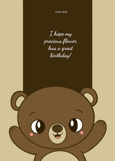 Free Cute Birthday Card for Her Template to Edit Online
