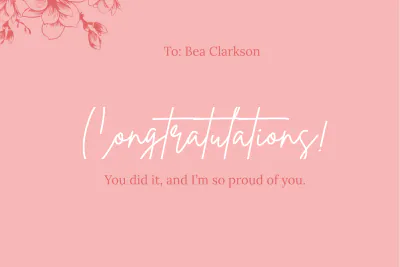 Free Printable Anytime Congratulations Card Template to Edit Online