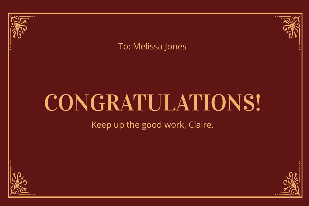 Elegant Anytime Congratulations Card Template