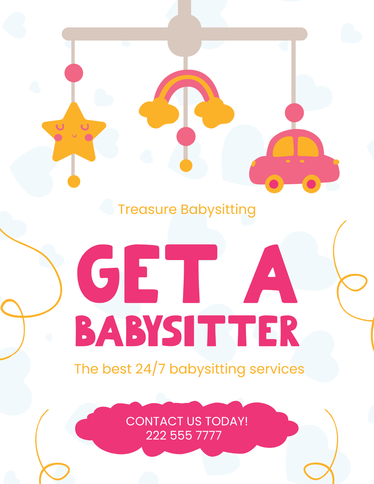 Blank Babysitting Flyer Template - Edit Online & Download