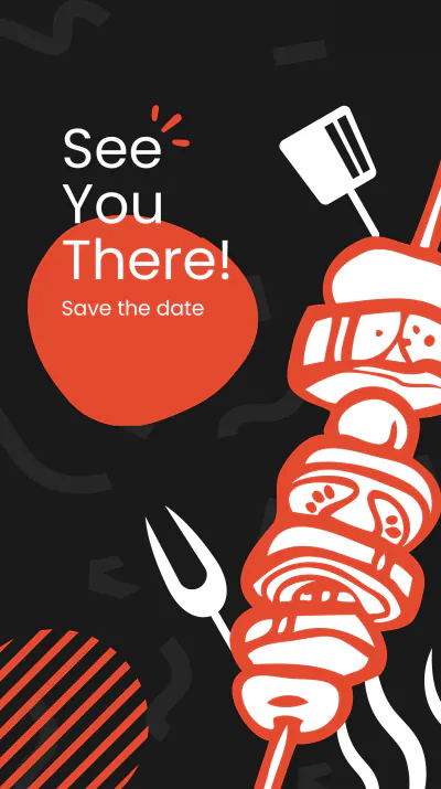 Free Bbq Party Invitation Instagram Story Template to Edit Online