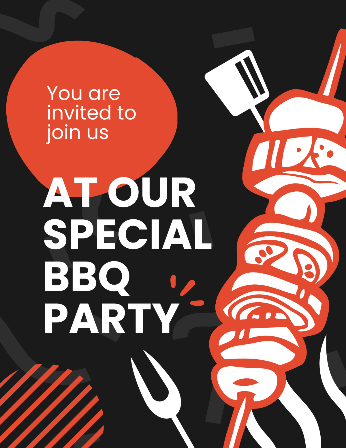 Bbq Party Invitation Flyer Template