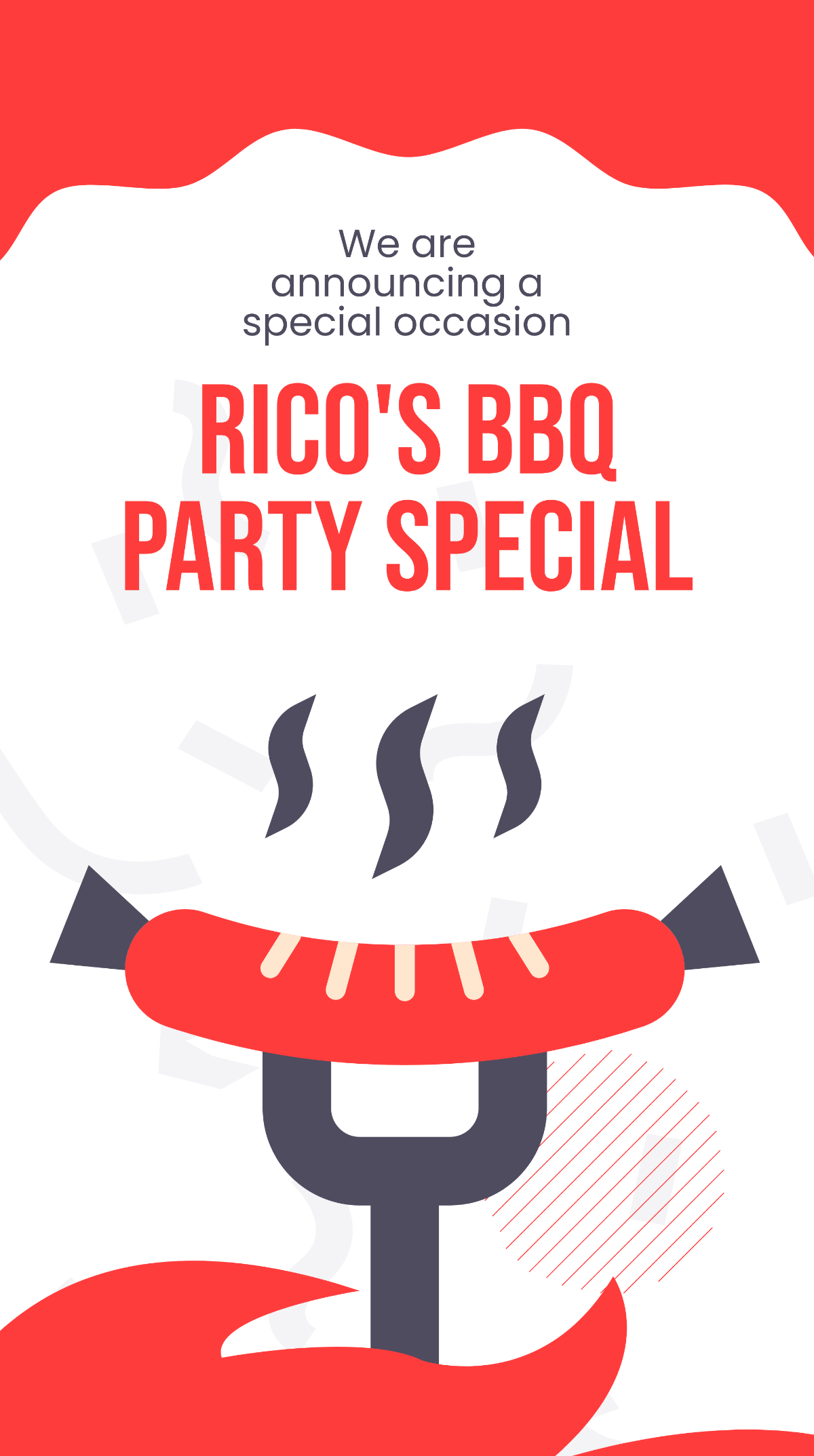 Bbq Party Announcement Instagram Story