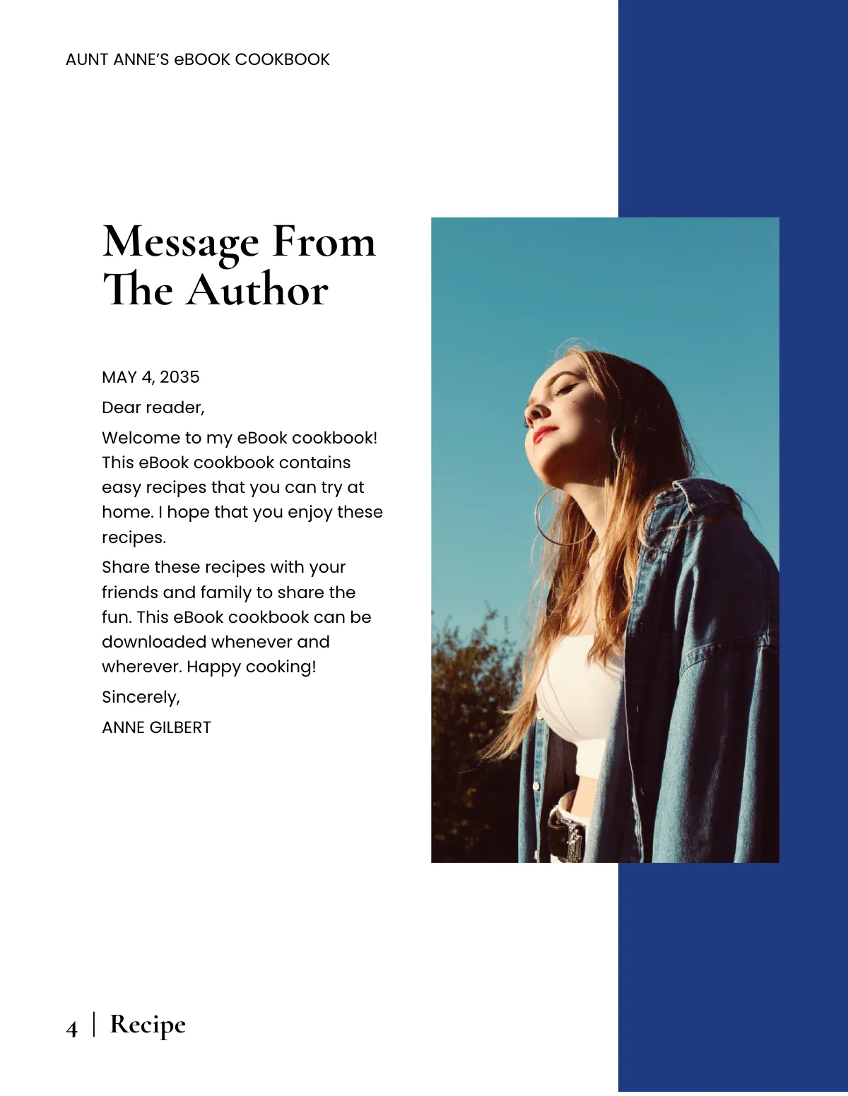 Free Creative Ebook Cookbook Template to Edit Online