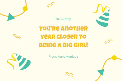 Free Birthday Card For Kid Template to Edit Online