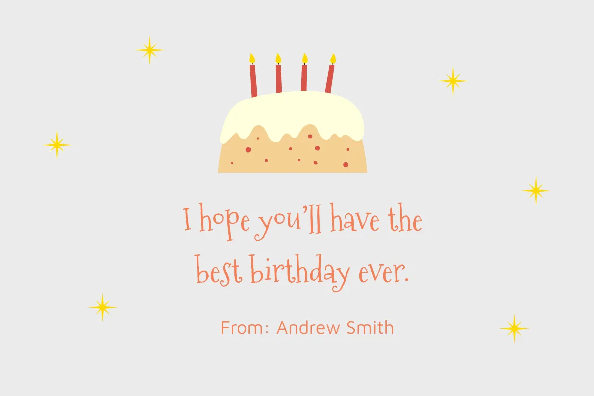 Free Birthday Wishes Card For Kid Girl Template to Edit Online