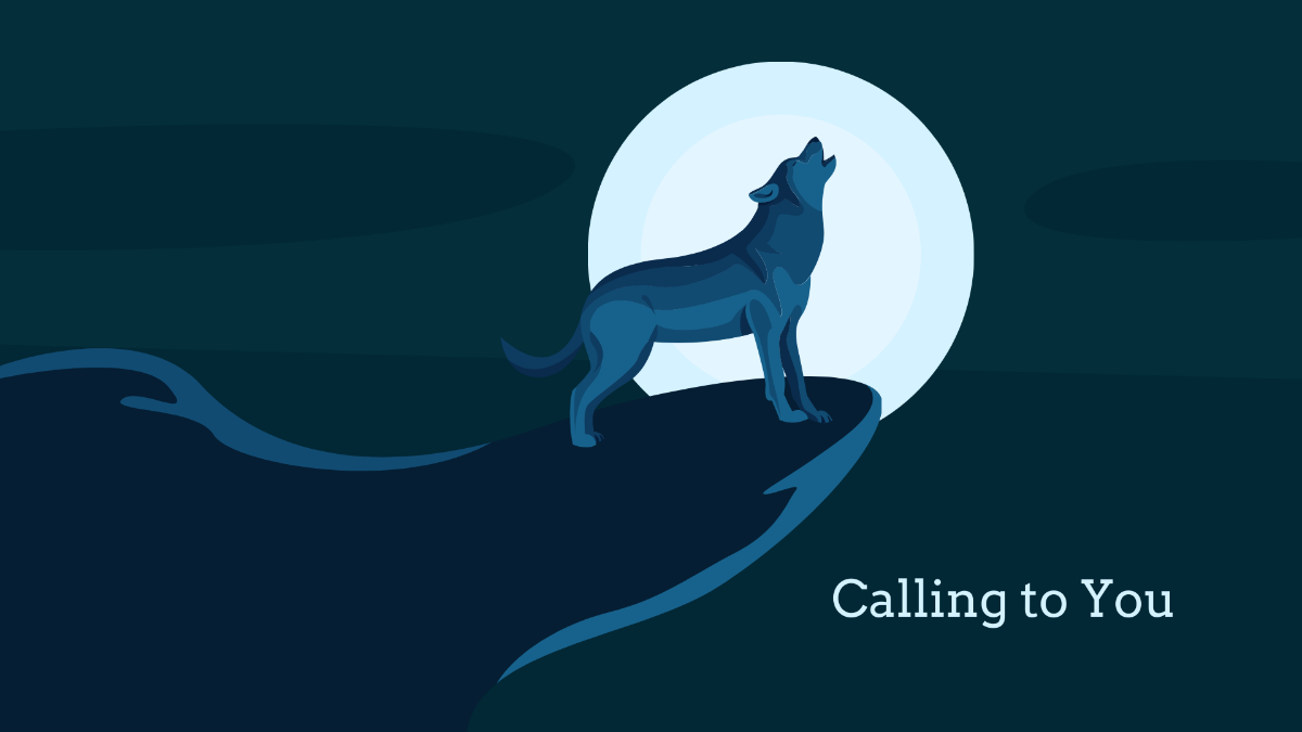 Free Wolf Howling Wallpaper Template
