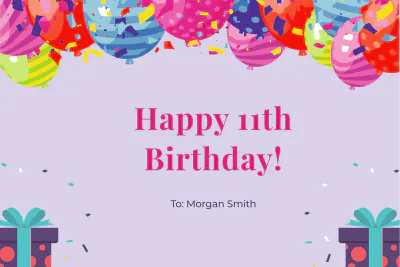 Free Creative Birthday Card For Kid Template to Edit Online