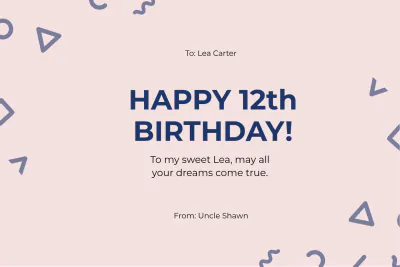 Free Modern Birthday Card For Kid Template to Edit Online