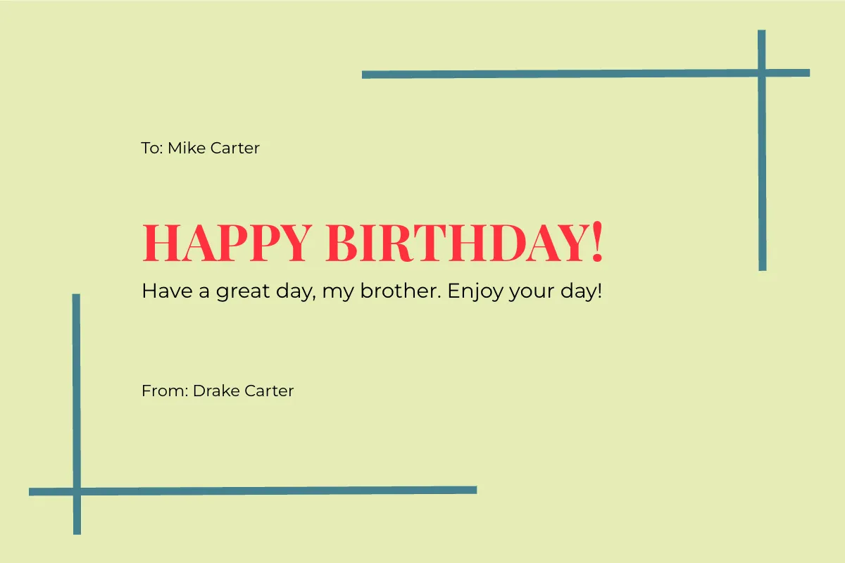 Free Simple Birthday Card For Kid Template to Edit Online