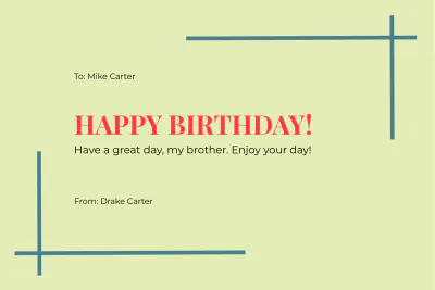 Free Simple Birthday Card For Kid Template to Edit Online