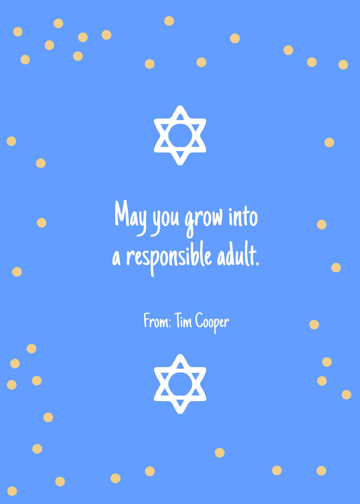 Free Bat Mitzvah Card Template to Edit Online