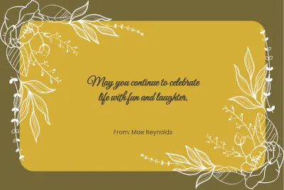 Free Floral 60th Birthday Card Template to Edit Online