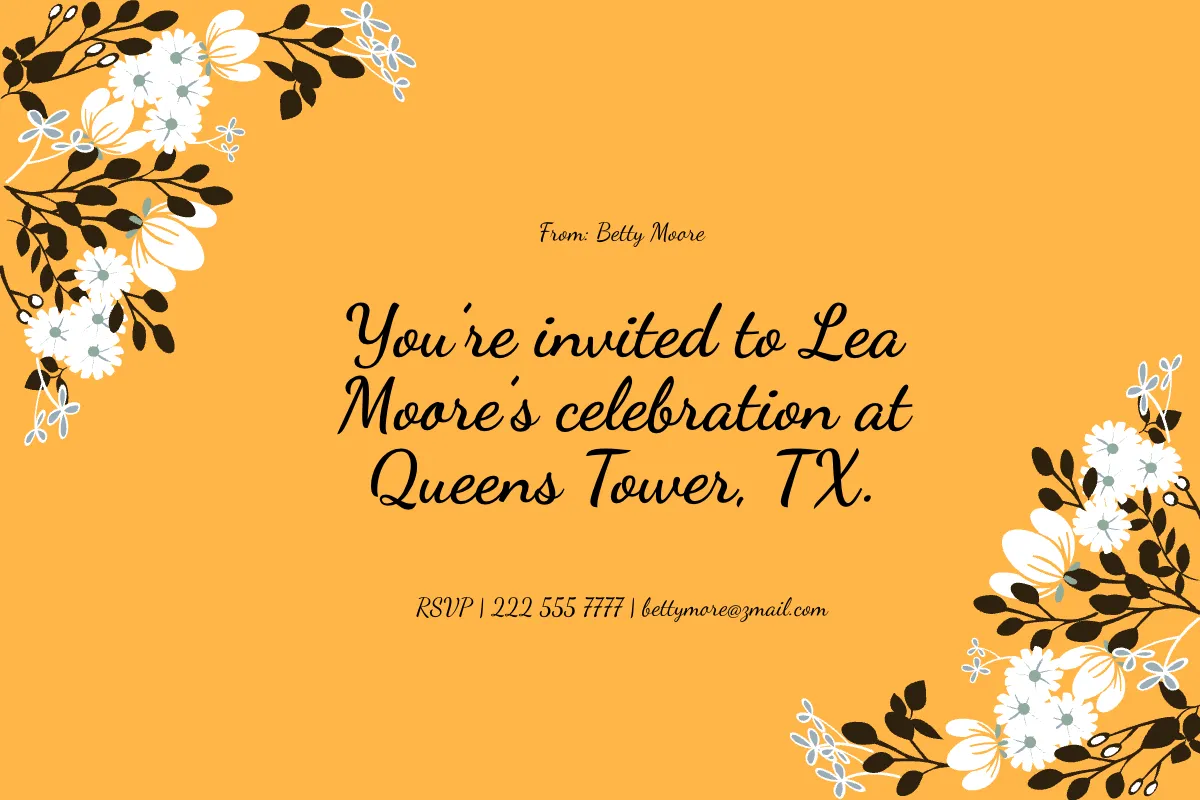 Free 60th Birthday Party Card Template to Edit Online