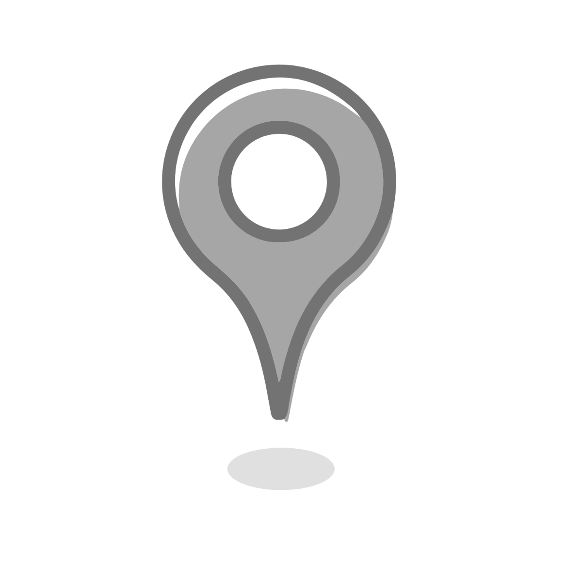 Grey Location Clipart Template