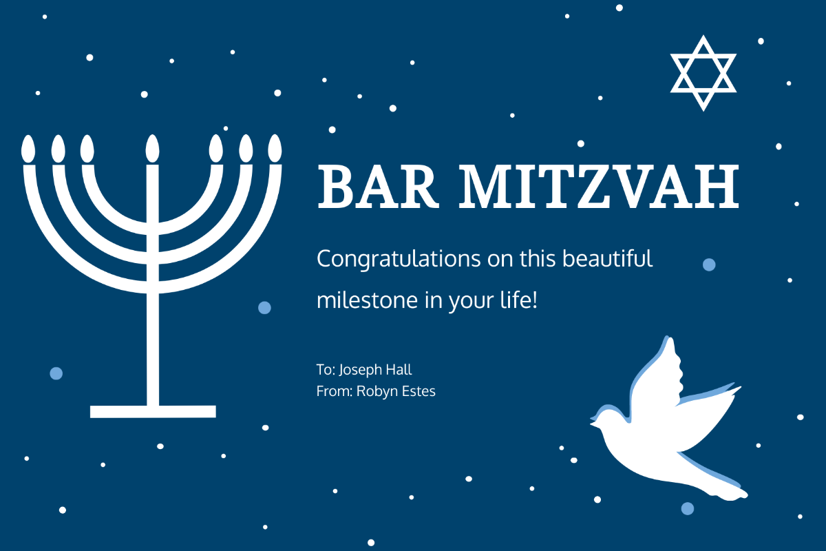 Bar Mitzvah Card Template