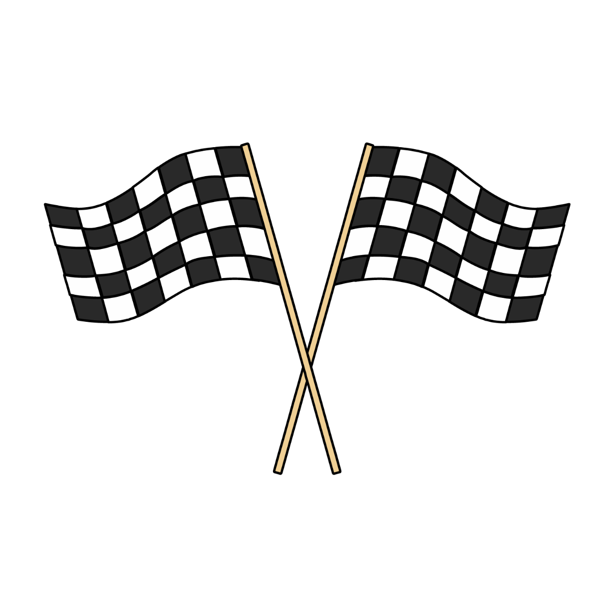 Cartoon Racing Flag clipart